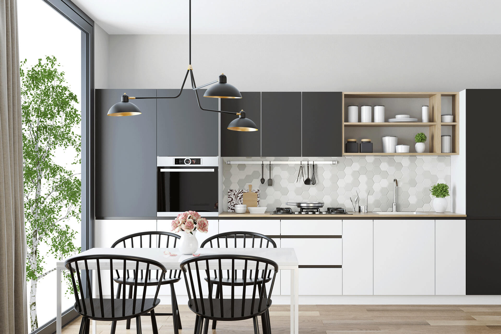 Kuchyňa v zrekonštruovanom byte - ilustračný obrázok